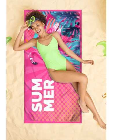 Pink Summer Hafif ve Kum Tutmayan Plaj Havlusu | Sporsuit