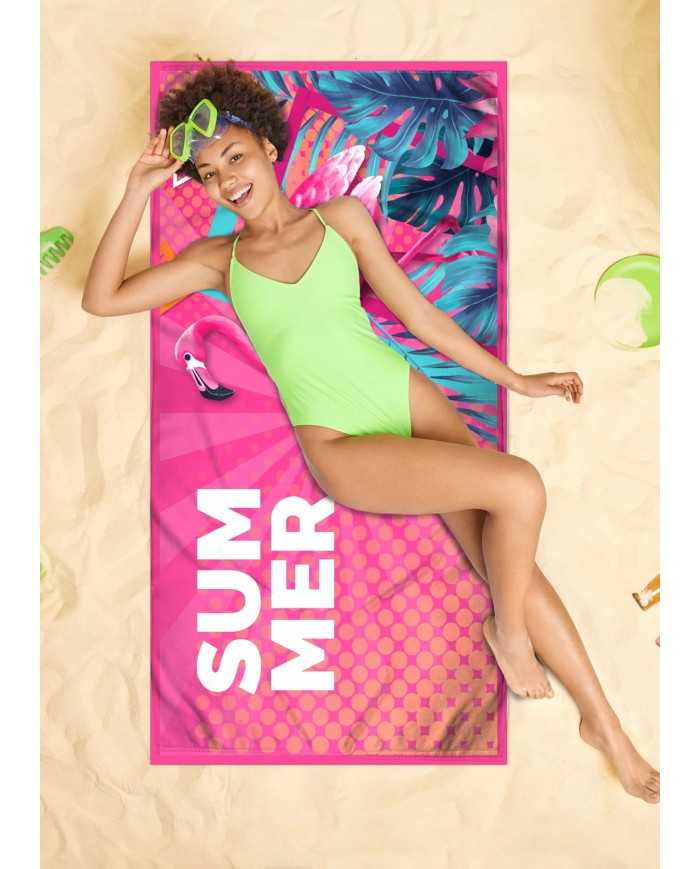 Pink Summer Hafif ve Kum Tutmayan Plaj Havlusu | Sporsuit
