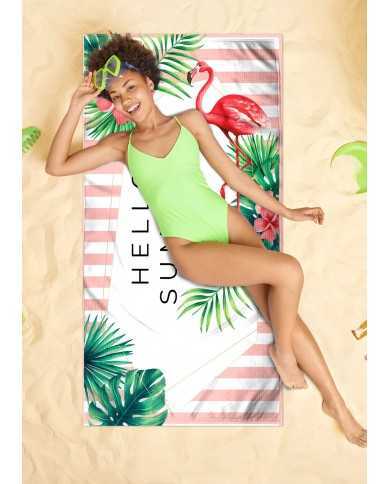 Hello Summer Flamingo Hafif ve Kum Tutmayan Plaj Havlusu | Sporsuit