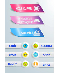 Koris Hafif ve Kum Tutmayan Plaj Havlusu | Sporsuit