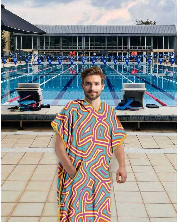 Unisex Havlu Panço - Hızlı Kuruyan Kapüşonlu Bornoz | Sporsuit