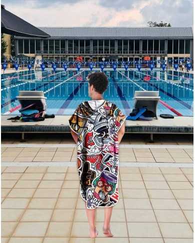 Unisex Havlu Panço - Hızlı Kuruyan Kapüşonlu Bornoz | Sporsuit