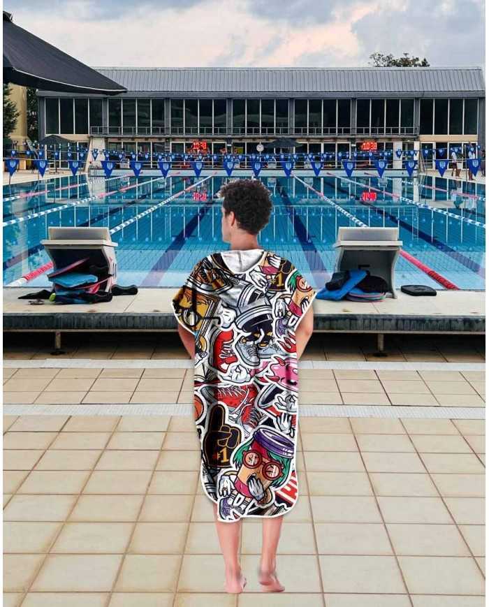 Unisex Havlu Panço - Hızlı Kuruyan Kapüşonlu Bornoz | Sporsuit