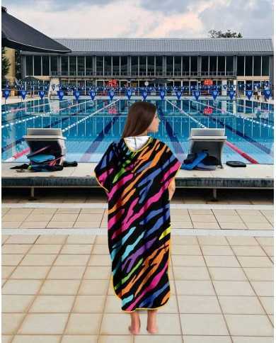 Unisex Havlu Panço - Hızlı Kuruyan Kapüşonlu Bornoz | Sporsuit