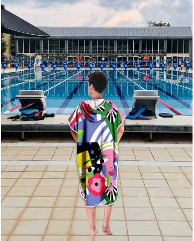 Unisex Havlu Panço - Hızlı Kuruyan Kapüşonlu Bornoz | Sporsuit