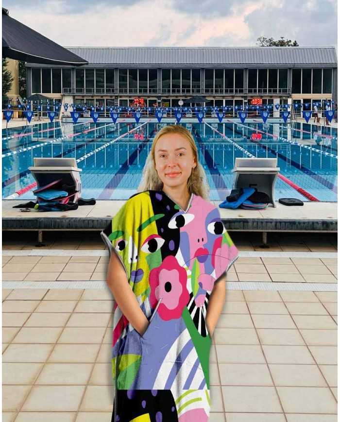 Unisex Havlu Panço - Hızlı Kuruyan Kapüşonlu Bornoz | Sporsuit