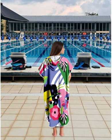 Unisex Havlu Panço - Hızlı Kuruyan Kapüşonlu Bornoz | Sporsuit