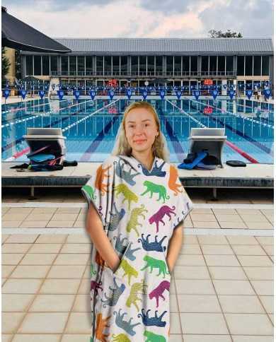 Unisex Havlu Panço - Hızlı Kuruyan Kapüşonlu Bornoz | Sporsuit