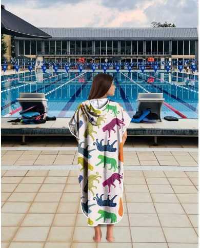 Unisex Havlu Panço - Hızlı Kuruyan Kapüşonlu Bornoz | Sporsuit