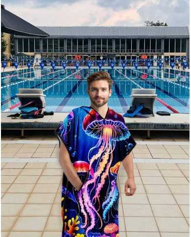 Unisex Havlu Panço - Hızlı Kuruyan Kapüşonlu Bornoz | Sporsuit