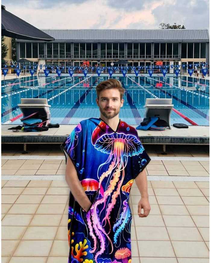 Unisex Havlu Panço - Hızlı Kuruyan Kapüşonlu Bornoz | Sporsuit