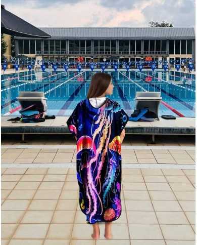 Unisex Havlu Panço - Hızlı Kuruyan Kapüşonlu Bornoz | Sporsuit