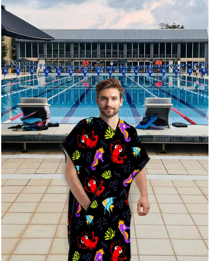 Unisex Havlu Panço - Hızlı Kuruyan Kapüşonlu Bornoz | Sporsuit