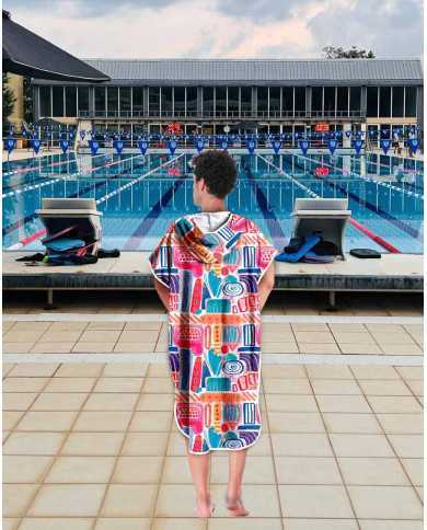 Unisex Havlu Panço - Hızlı Kuruyan Kapüşonlu Bornoz | Sporsuit