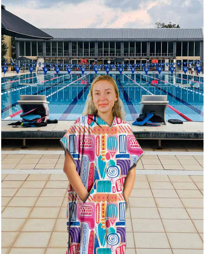 Unisex Havlu Panço - Hızlı Kuruyan Kapüşonlu Bornoz | Sporsuit