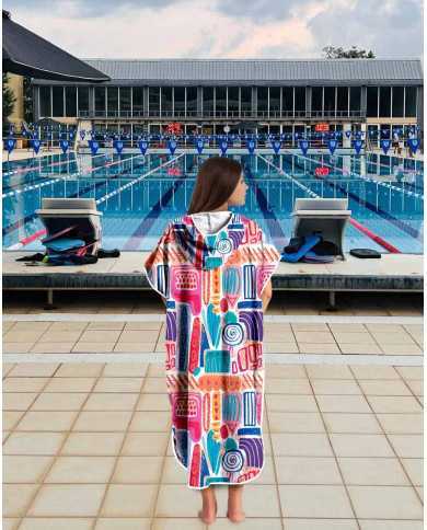 Unisex Havlu Panço - Hızlı Kuruyan Kapüşonlu Bornoz | Sporsuit