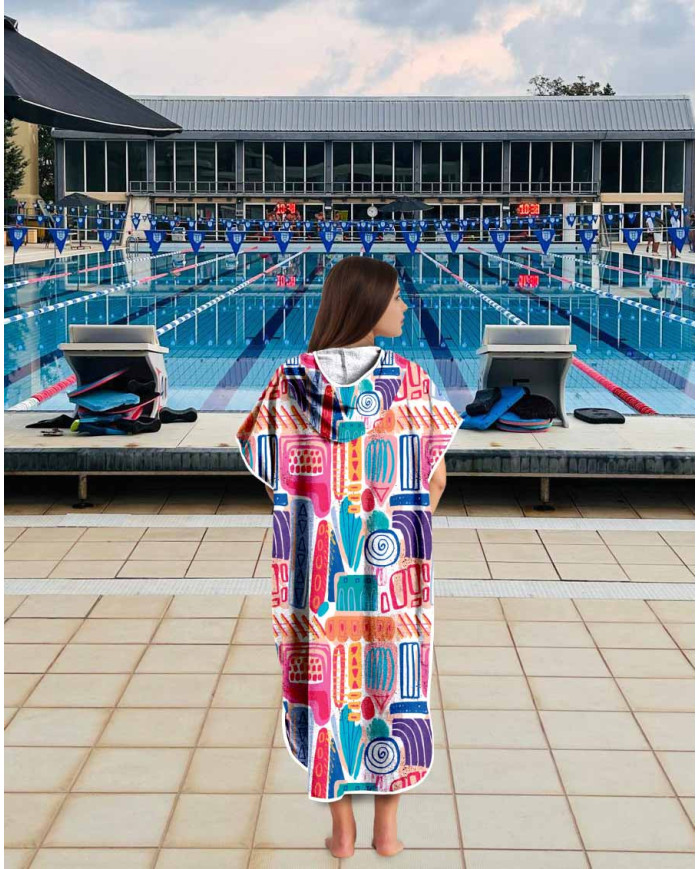 Unisex Havlu Panço - Hızlı Kuruyan Kapüşonlu Bornoz | Sporsuit