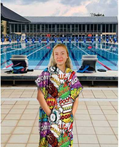 Unisex Havlu Panço - Hızlı Kuruyan Kapüşonlu Bornoz | Sporsuit