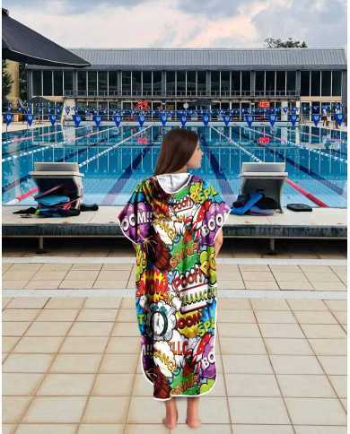 Unisex Havlu Panço - Hızlı Kuruyan Kapüşonlu Bornoz | Sporsuit