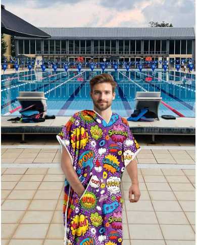 Unisex Havlu Panço - Hızlı Kuruyan Kapüşonlu Bornoz | Sporsuit