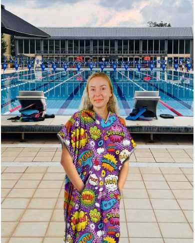 Unisex Havlu Panço - Hızlı Kuruyan Kapüşonlu Bornoz | Sporsuit