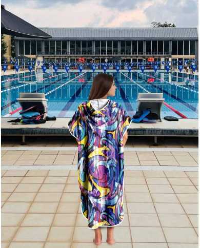 Unisex Havlu Panço - Hızlı Kuruyan Kapüşonlu Bornoz | Sporsuit