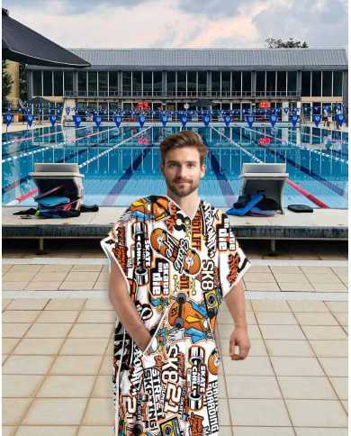 Unisex Havlu Panço - Hızlı Kuruyan Kapüşonlu Bornoz | Sporsuit