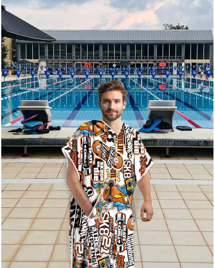 Unisex Havlu Panço - Hızlı Kuruyan Kapüşonlu Bornoz | Sporsuit