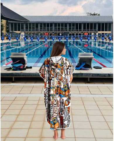 Unisex Havlu Panço - Hızlı Kuruyan Kapüşonlu Bornoz | Sporsuit