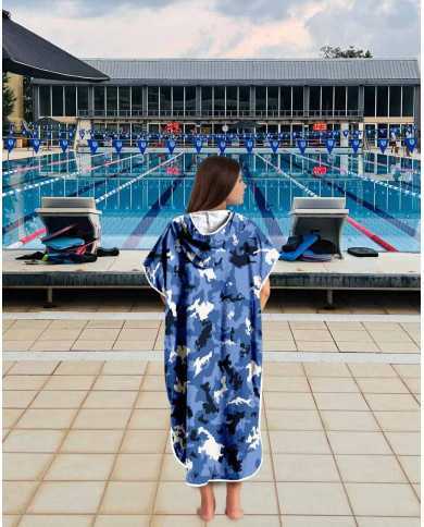 Unisex Havlu Panço - Hızlı Kuruyan Kapüşonlu Bornoz | Sporsuit