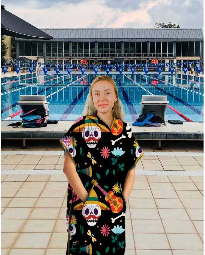 Unisex Havlu Panço - Hızlı Kuruyan Kapüşonlu Bornoz | Sporsuit