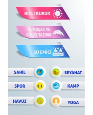 Mang Blue Hafif ve Kum Tutmayan Plaj Havlusu | Sporsuit