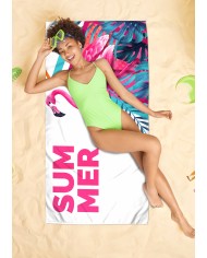 White Summer Hafif ve Kum Tutmayan Plaj Havlusu | Sporsuit