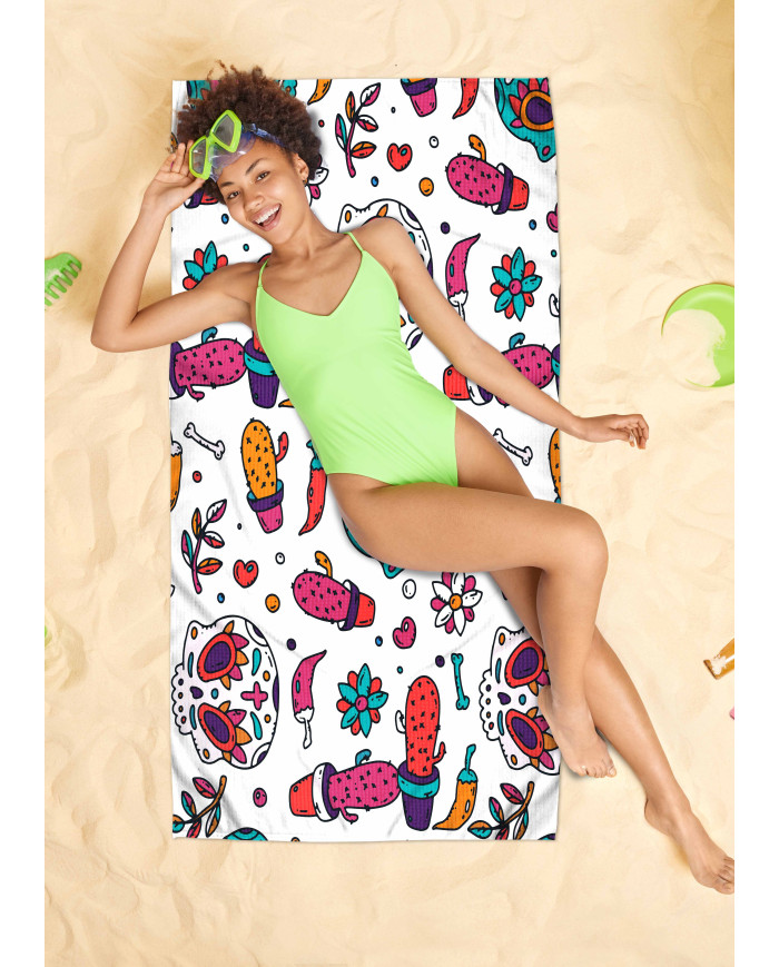 Mang White Hafif ve Kum Tutmayan Plaj Havlusu | Sporsuit