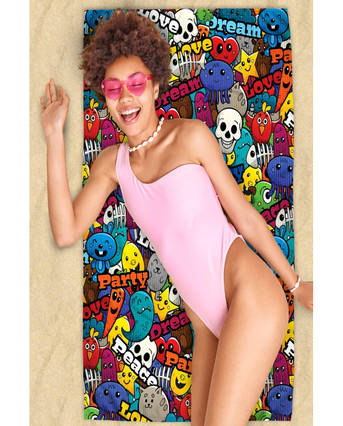 Tude Hafif ve Kum Tutmayan Plaj Havlusu | Sporsuit