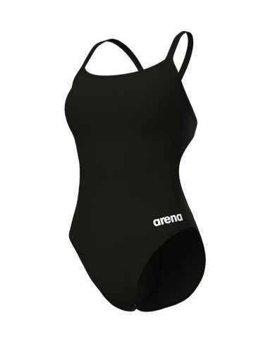 Arena Challenge Solid Siyah Kadın Antrenman Mayosu | Sporsuit