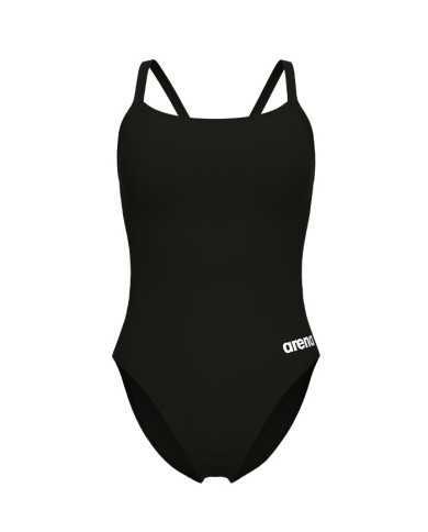 Arena Challenge Solid Siyah Kadın Antrenman Mayosu | Sporsuit