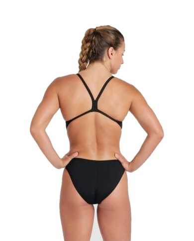 Arena Challenge Solid Siyah Kadın Antrenman Mayosu | Sporsuit