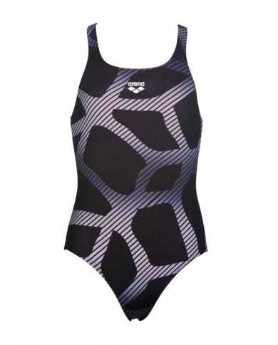Arena G Spider Black-Fresia Rose Kız Çocuk Mayosu | Sporsuit