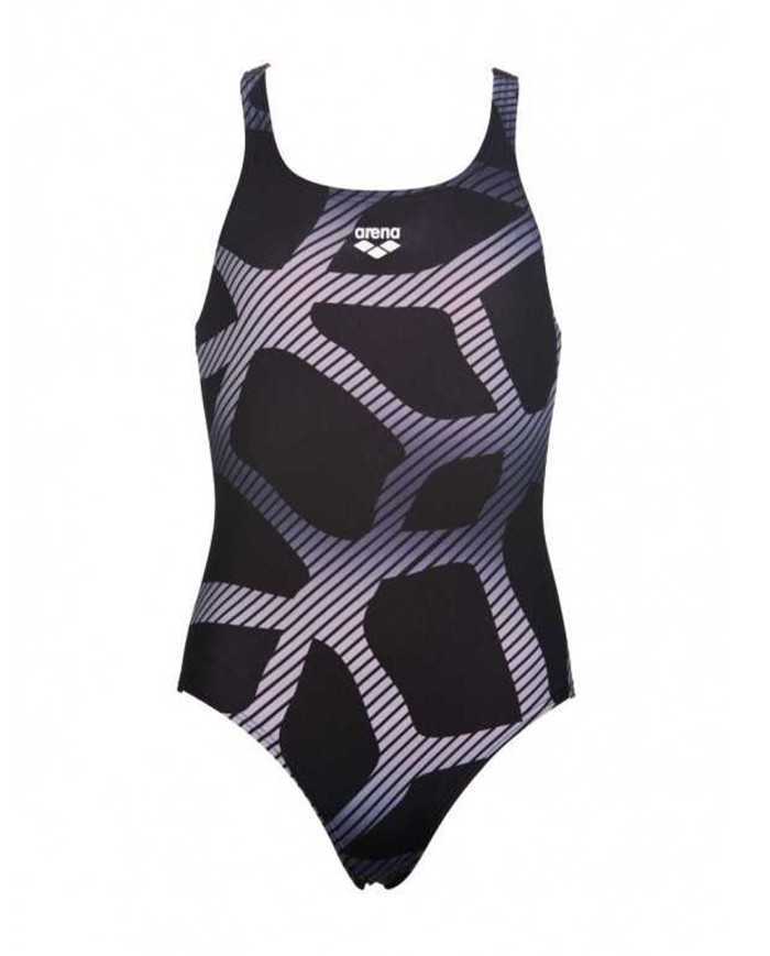 Arena G Spider Black-Fresia Rose Kız Çocuk Mayosu | Sporsuit