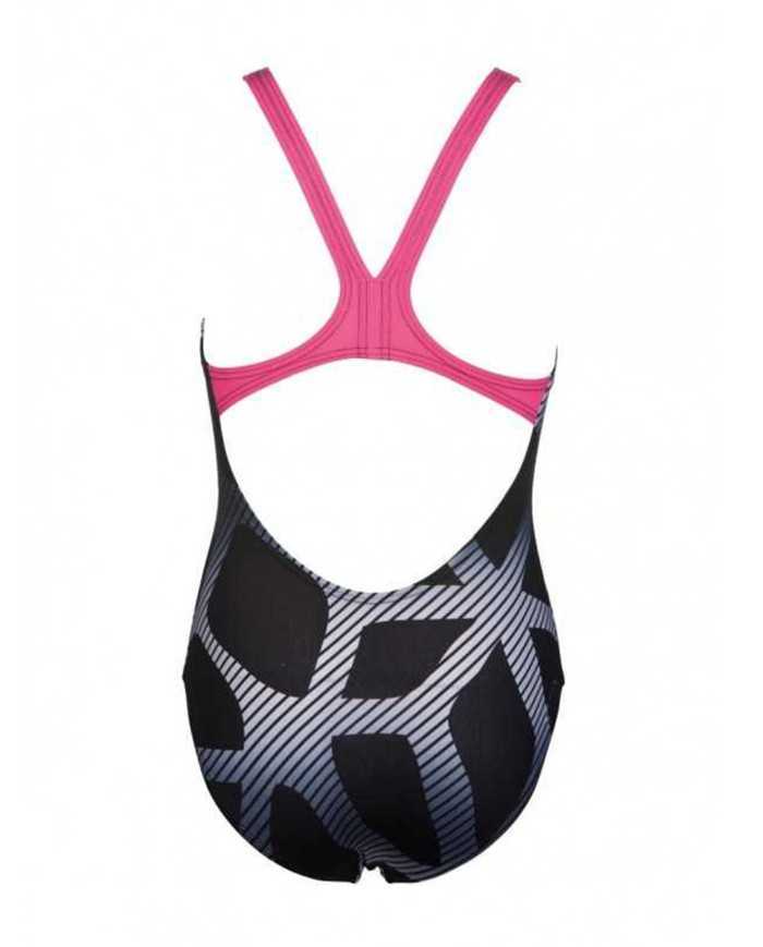Arena G Spider Black-Fresia Rose Kız Çocuk Mayosu | Sporsuit