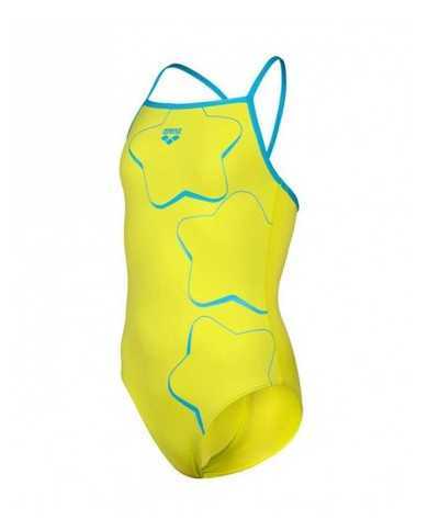 Arena Star Graphic Kız Çocuk Antrenman Mayosu | Sporsuit