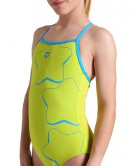 Arena Star Graphic Kız Çocuk Antrenman Mayosu | Sporsuit