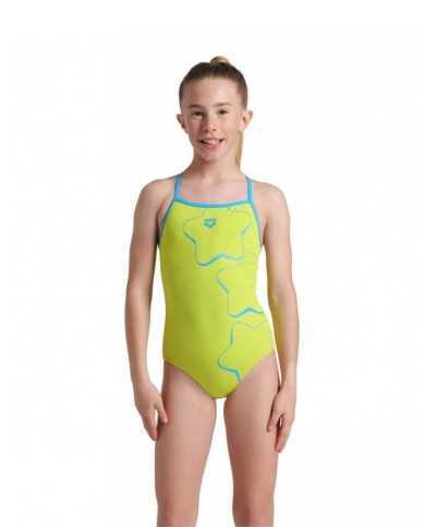 Arena Star Graphic Kız Çocuk Antrenman Mayosu | Sporsuit