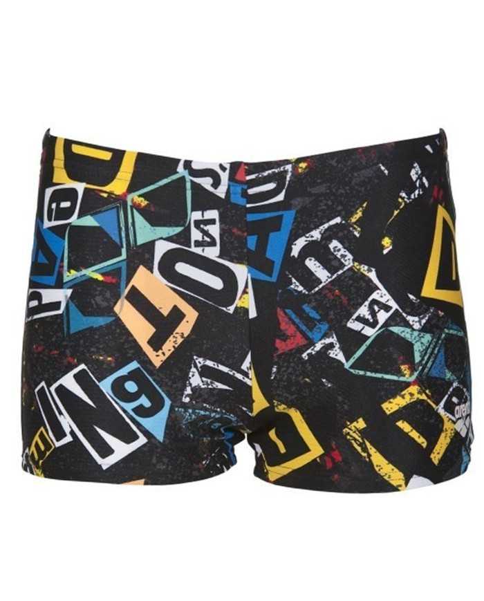 Arena B Rowdy Short Black-Multi Erkek Çocuk Mayosu | Sporsuit