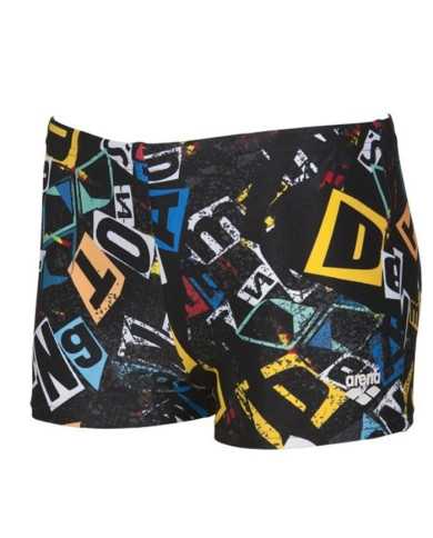 Arena B Rowdy Short Black-Multi Erkek Çocuk Mayosu | Sporsuit