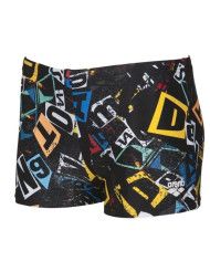Arena B Rowdy Short Black-Multi Erkek Çocuk Mayosu | Sporsuit