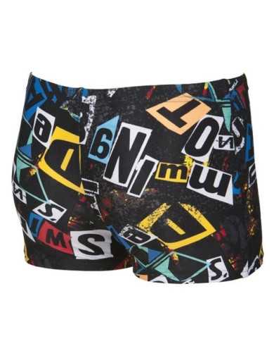 Arena B Rowdy Short Black-Multi Erkek Çocuk Mayosu | Sporsuit