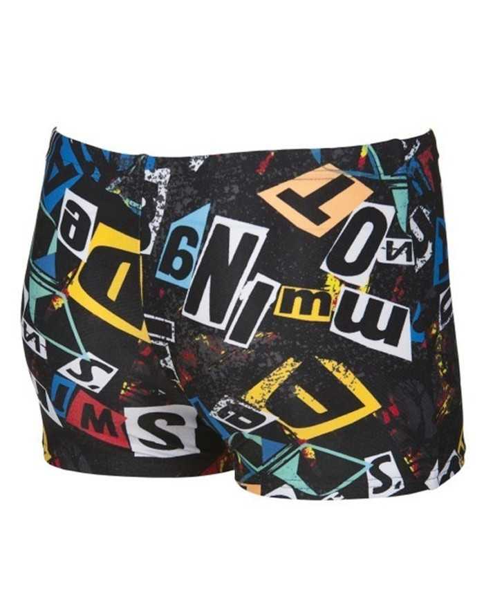 Arena B Rowdy Short Black-Multi Erkek Çocuk Mayosu | Sporsuit