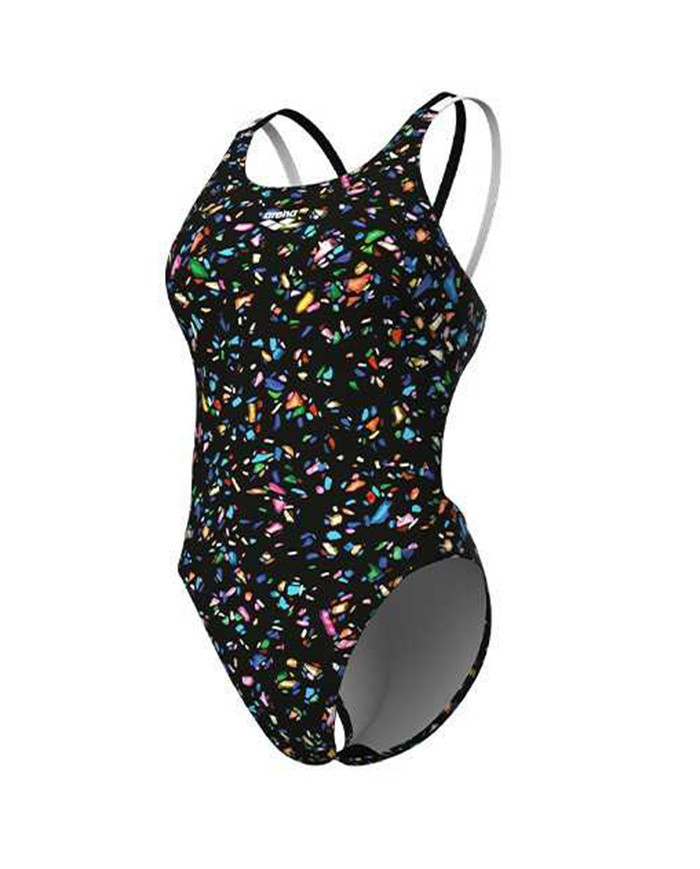 Arena W Confetti Swimsuit Swim Tech Multi Kadın Antrenman Mayosu